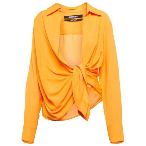Jacquemus Tops - Jacquemus Knotted Orange Bahia Shirt Size 36 EU / 8 US